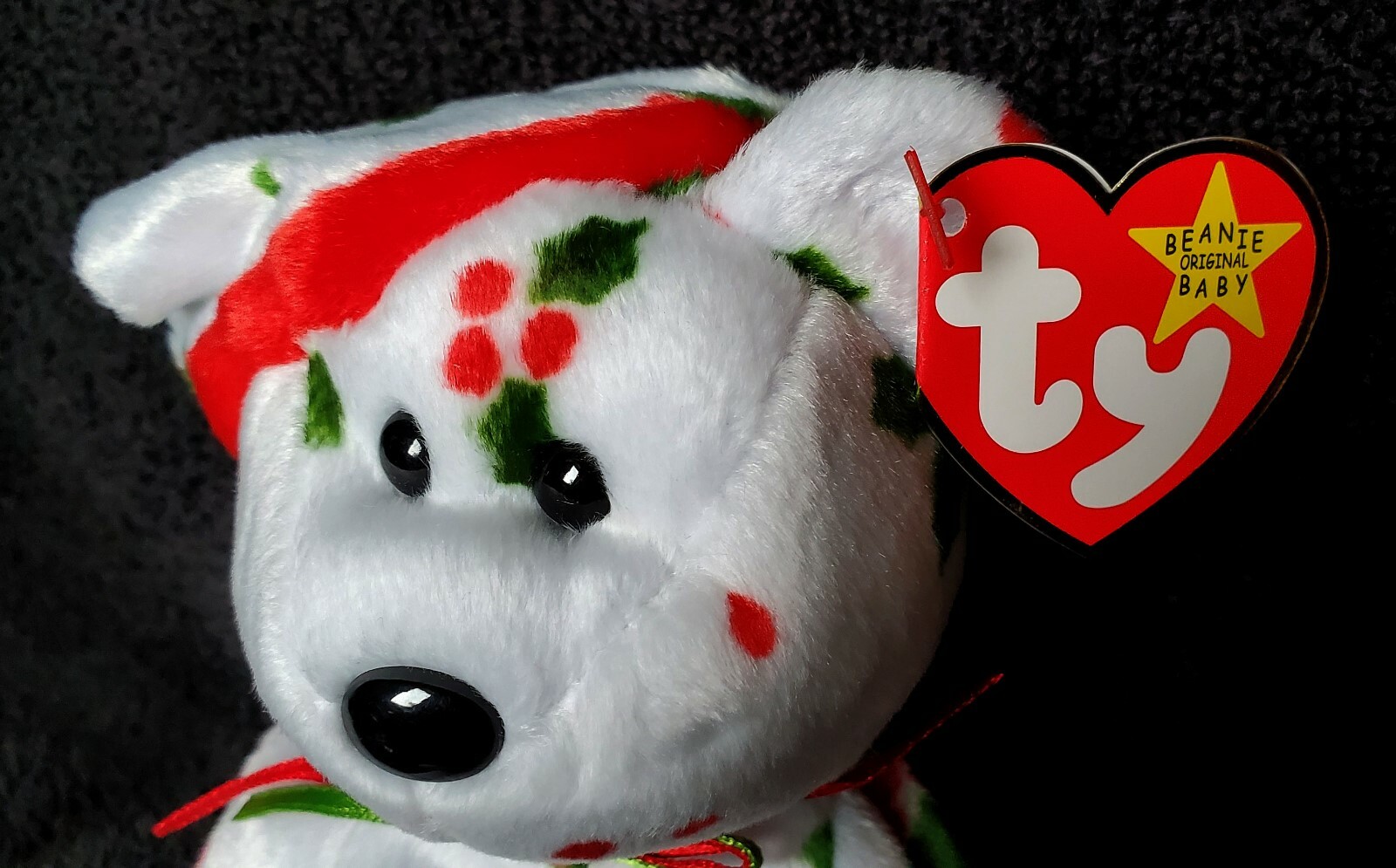 1998 holiday bear beanie baby